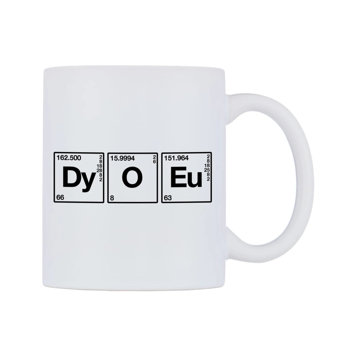 Joe - Chemistry Themed Mug — mug, left side, on a white background