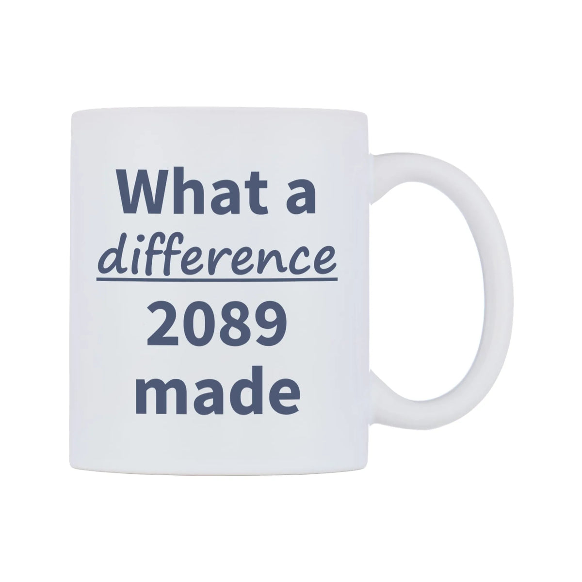 What a difference 2089 made Mug — mug, left side, on a white background