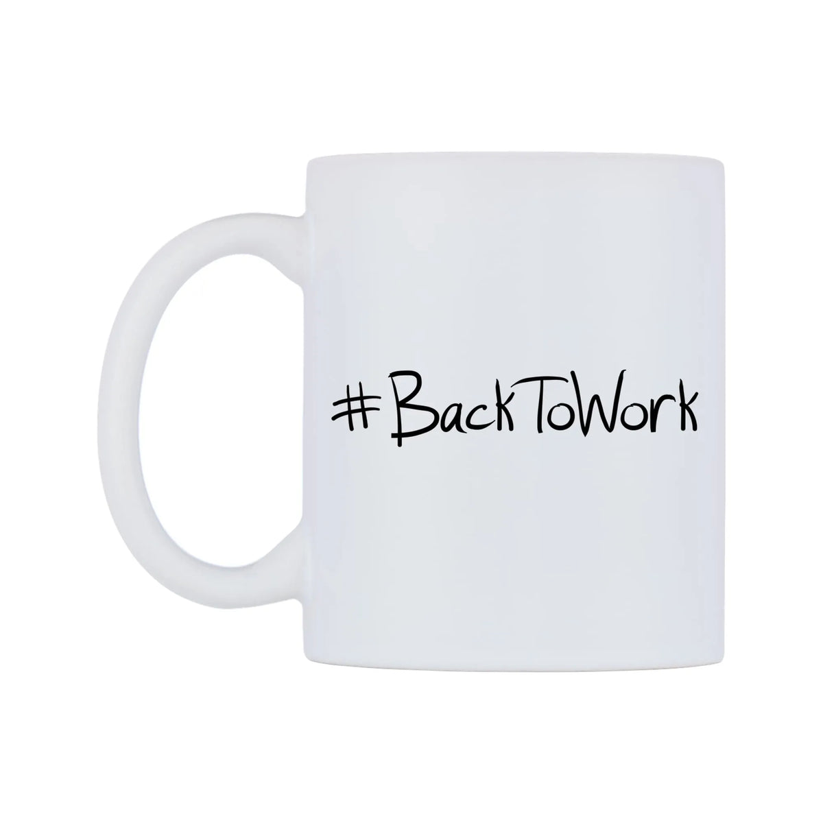 BackToWork Mug — mug, right side, on a white background
