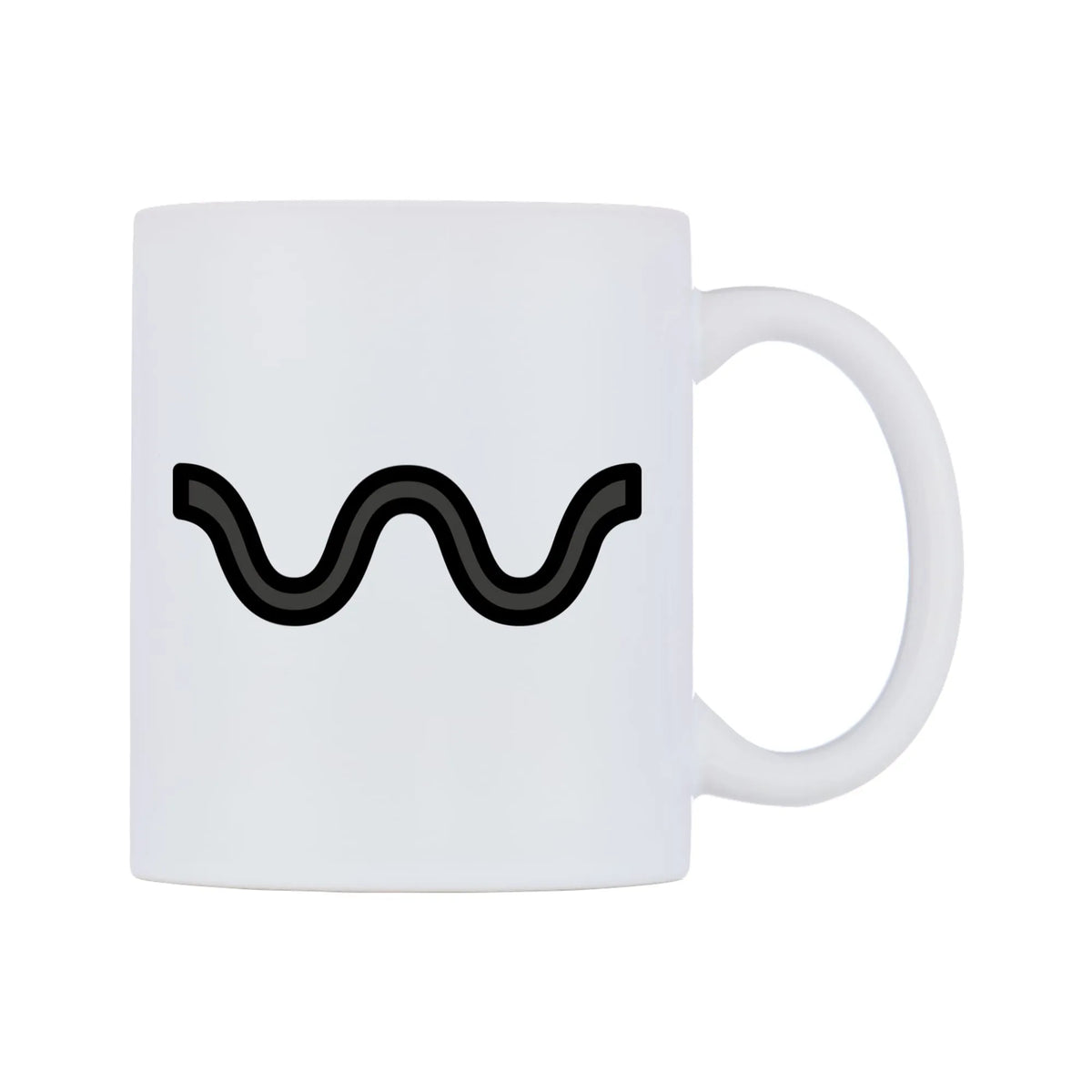 Wavy Dash Emoji Mug — mug, left side, on a white background