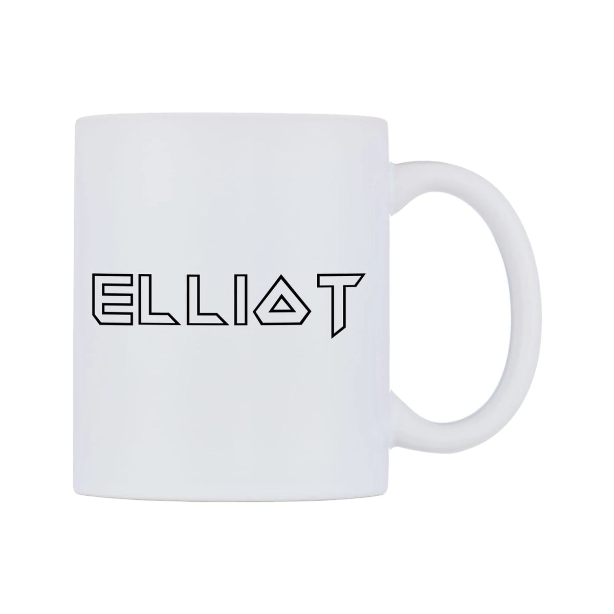 Elliot - Iron Maiden Themed Mug — white 11oz gloss mug, left side, on a white background