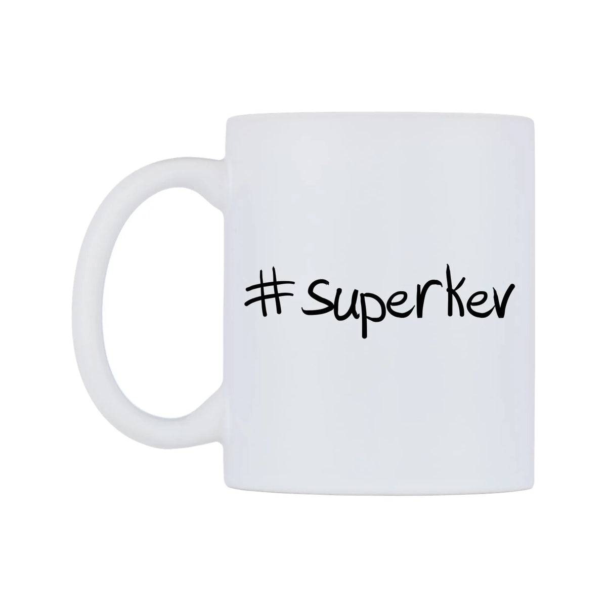 superkev Mug — mug, right side, on a white background