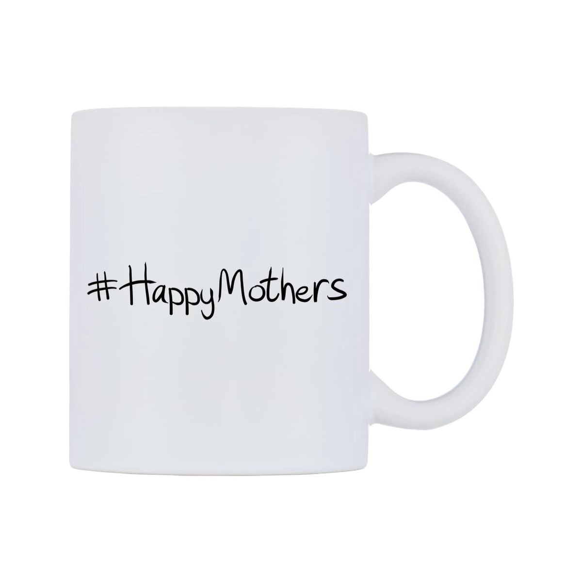 HappyMothers Mug — mug, left side, on a white background