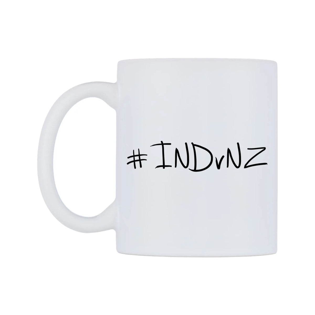 INDvNZ Mug — mug, right side, on a white background