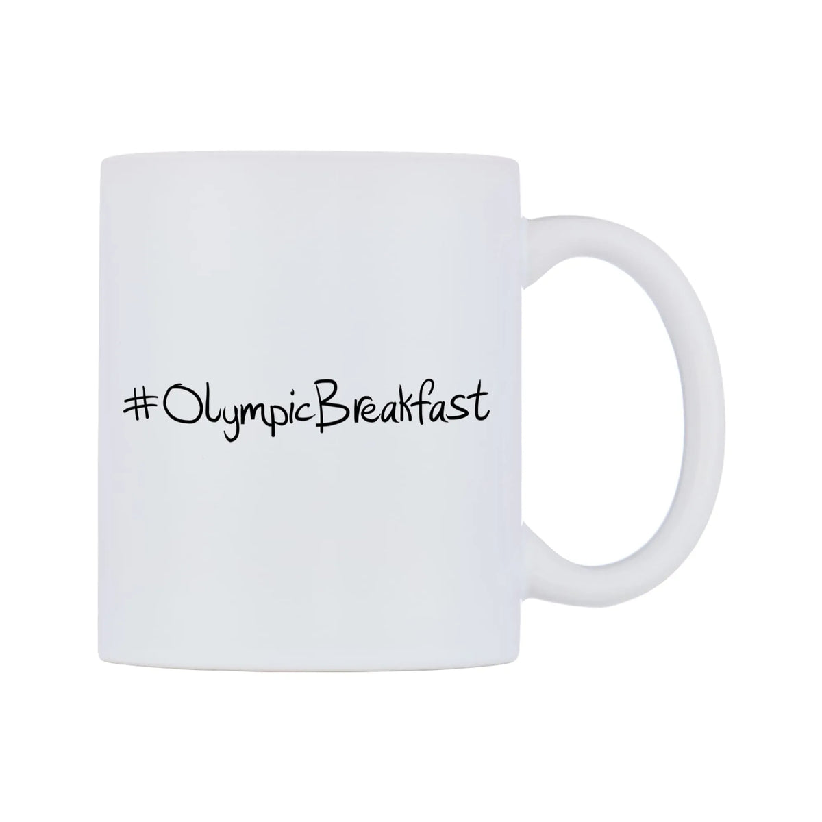 OlympicBreakfast Mug — mug, left side, on a white background