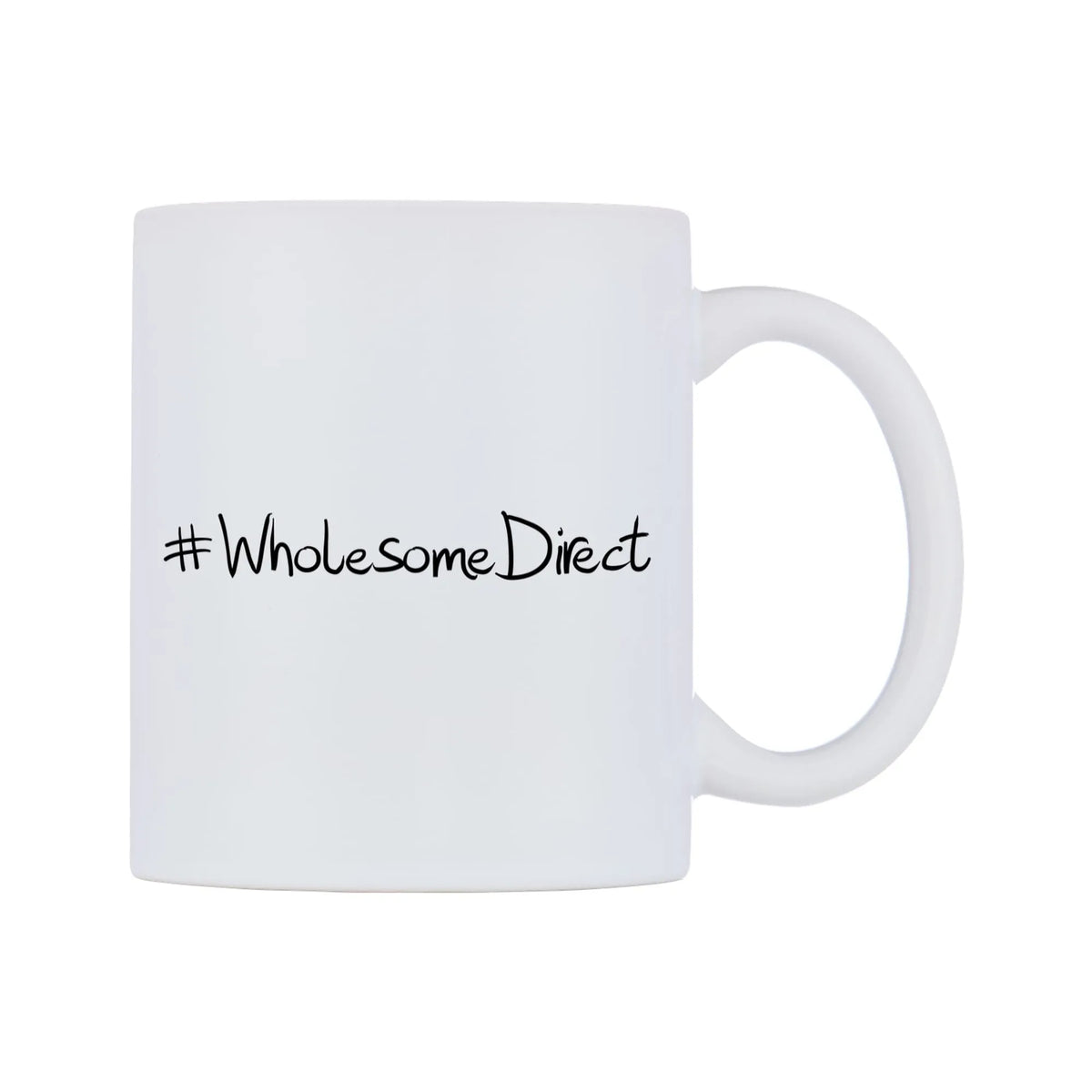 WholesomeDirect Mug — mug, left side, on a white background