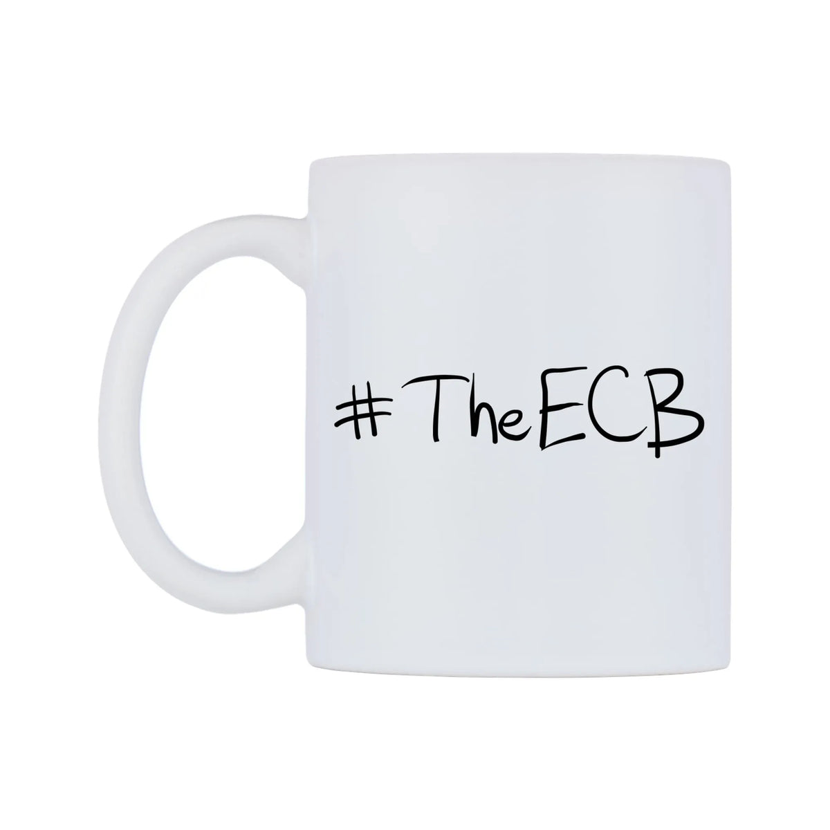 TheECB Mug — mug, right side, on a white background