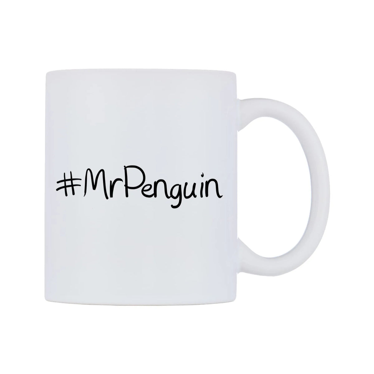 MrPenguin Mug — mug, left side, on a white background