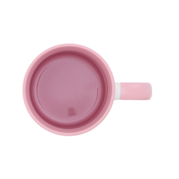 The plain white 11oz gloss mug with a pink inside and handle, without the design