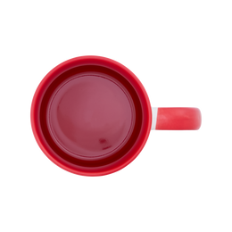 The plain white 11oz gloss mug with a red inside and handle, without the design