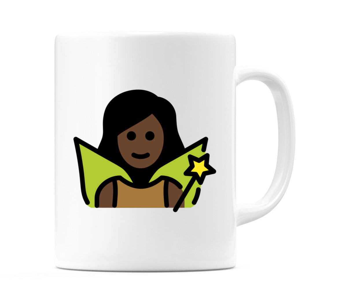 Female Fairy: Dark Skin Tone Emoji Mug