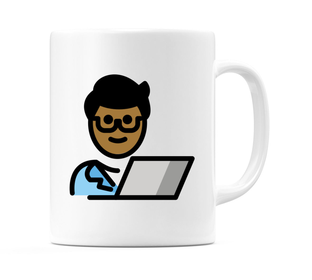 Male Technologist: Medium-Dark Skin Tone Emoji Mug