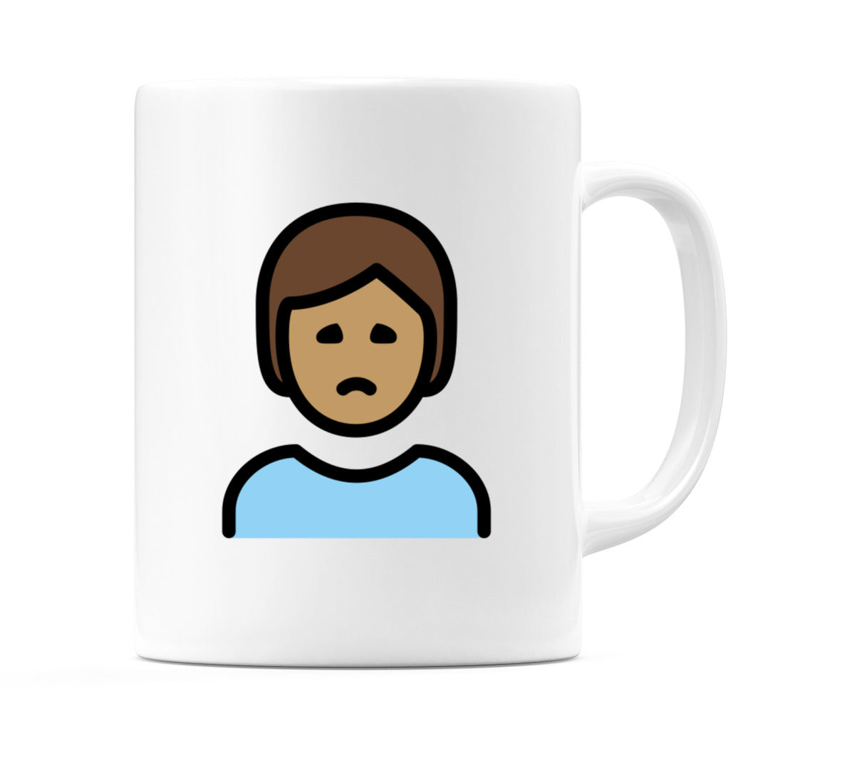 Person Frowning: Medium Skin Tone Emoji Mug