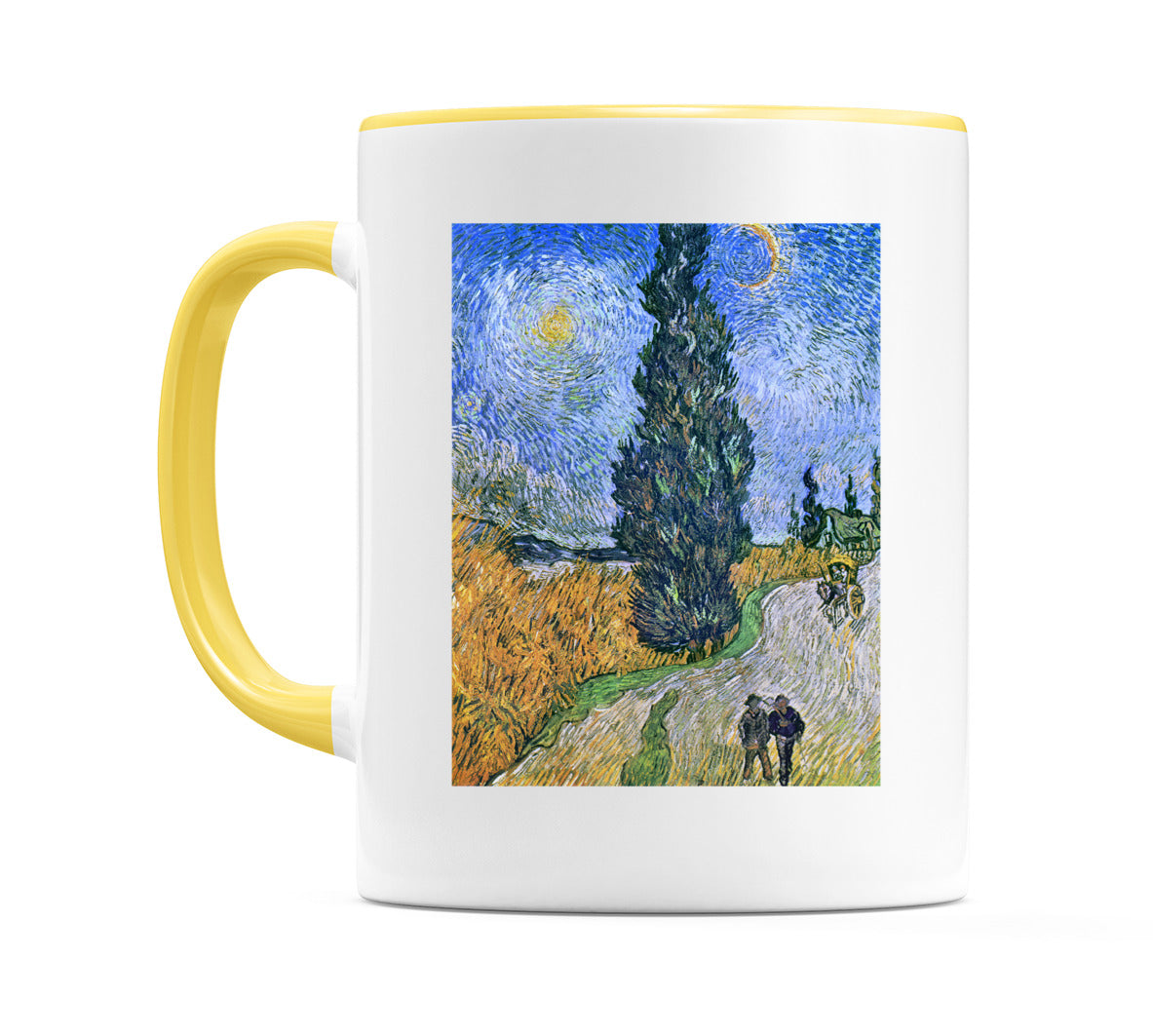 Road with Cypress and Star (1890) Mug