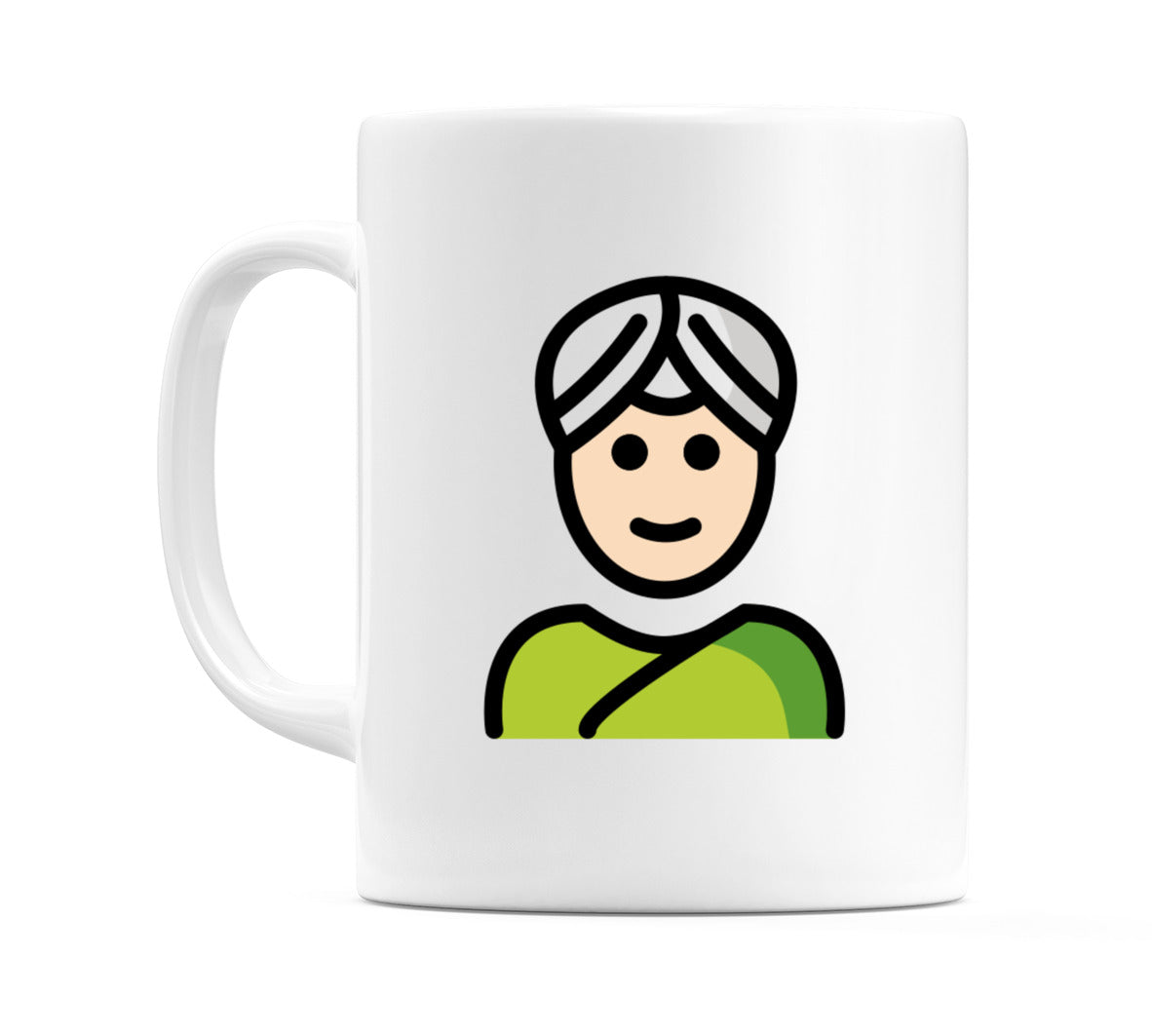 Female Wearing Turban: Light Skin Tone Emoji Mug