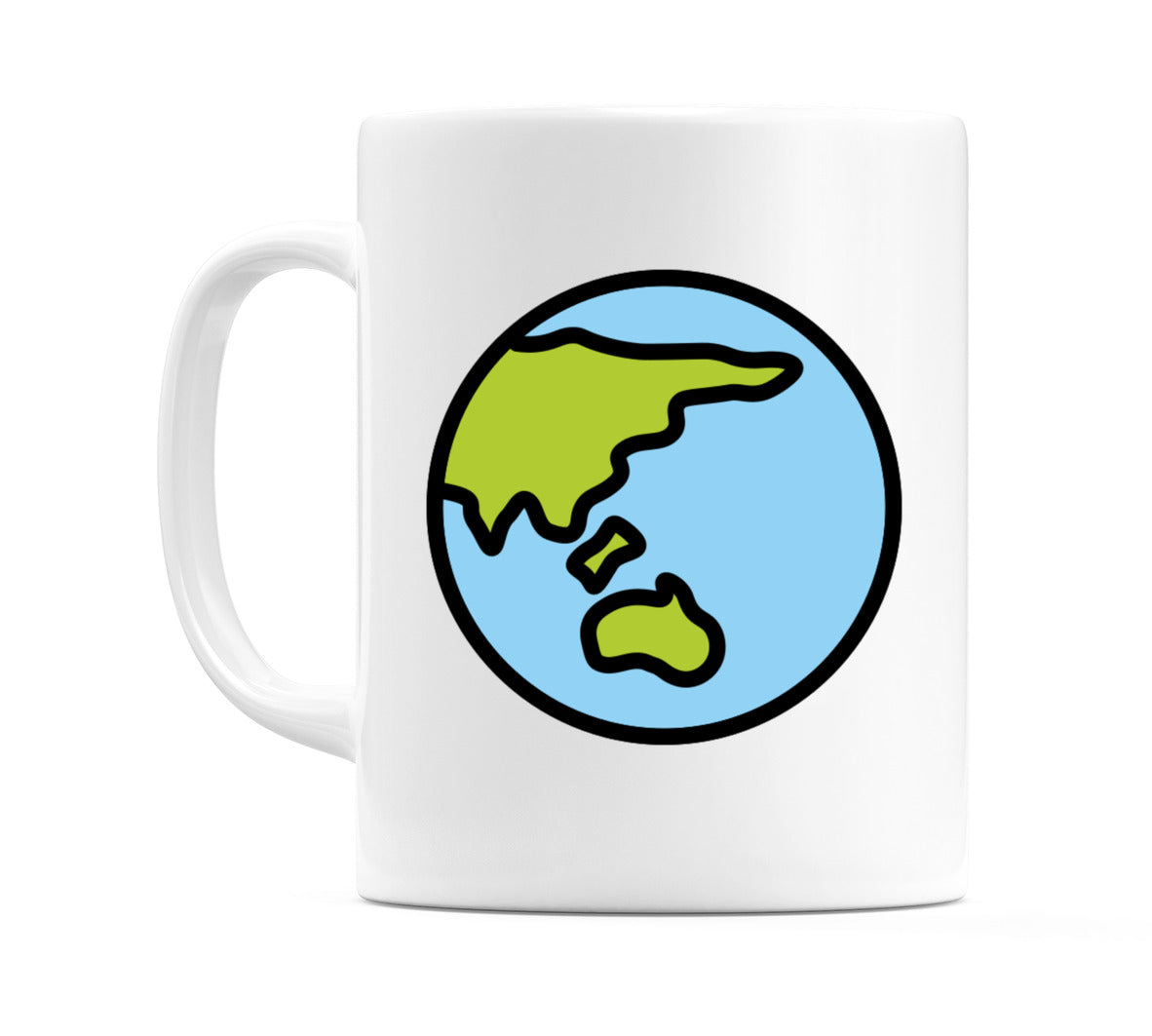 Globe Showing Asia-Australia Emoji Mug