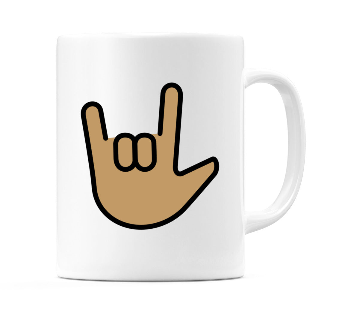 Love-You Gesture: Medium Skin Tone Emoji Mug