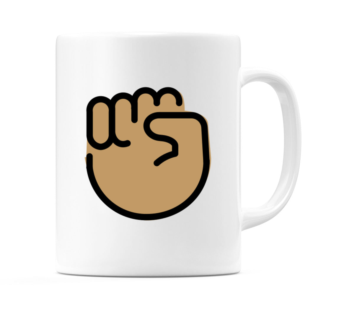Raised Fist: Medium Skin Tone Emoji Mug
