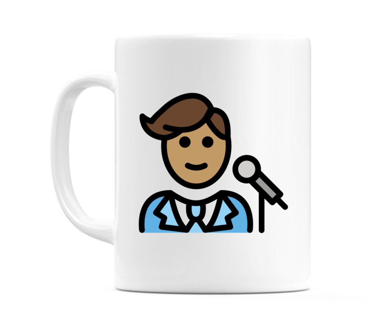 Male Singer: Medium Skin Tone Emoji Mug