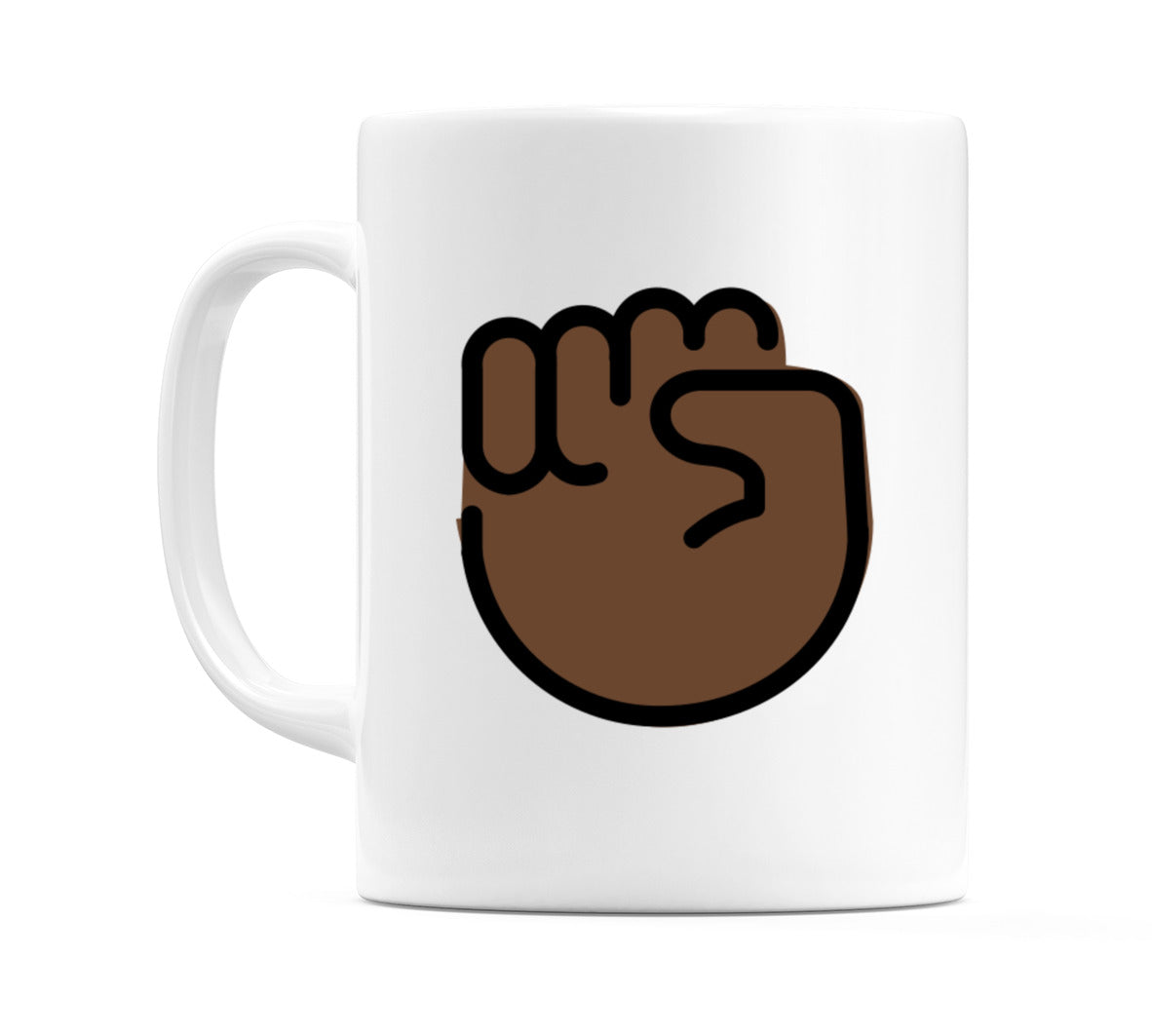 Raised Fist: Dark Skin Tone Emoji Mug