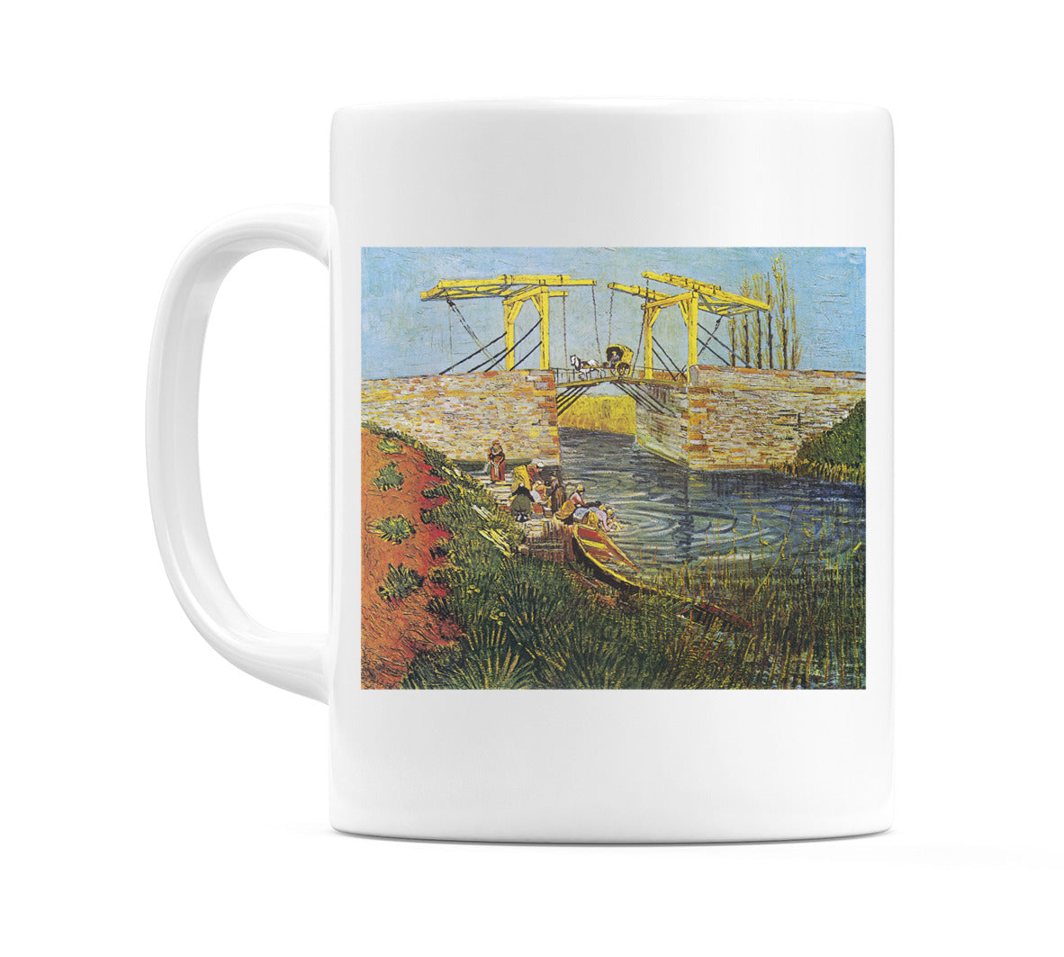 The Langlois Bridge at Arles with Women Washing (1888) Mug