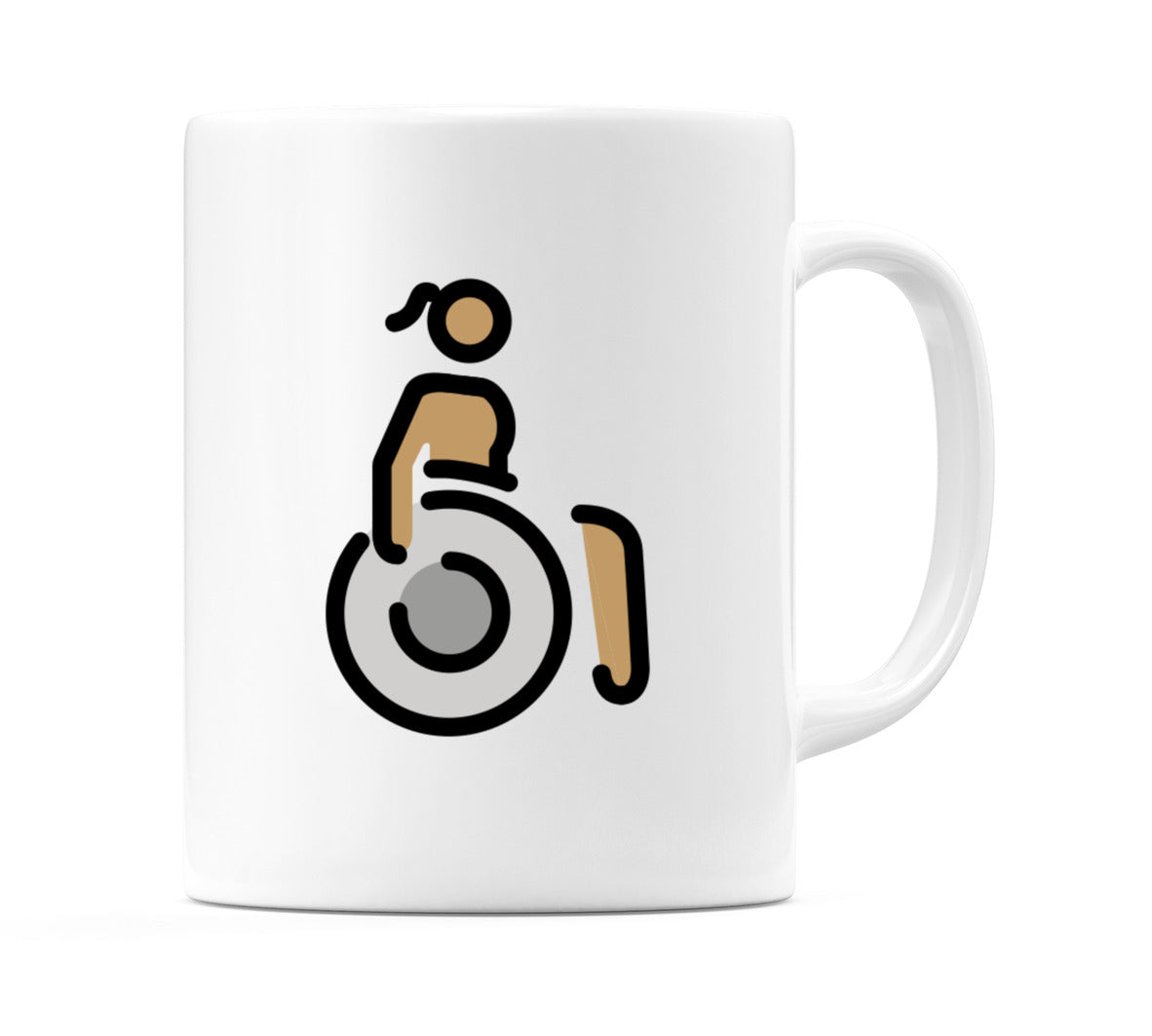 Female In Maleual Wheelchair: Medium Skin Tone Emoji Mug