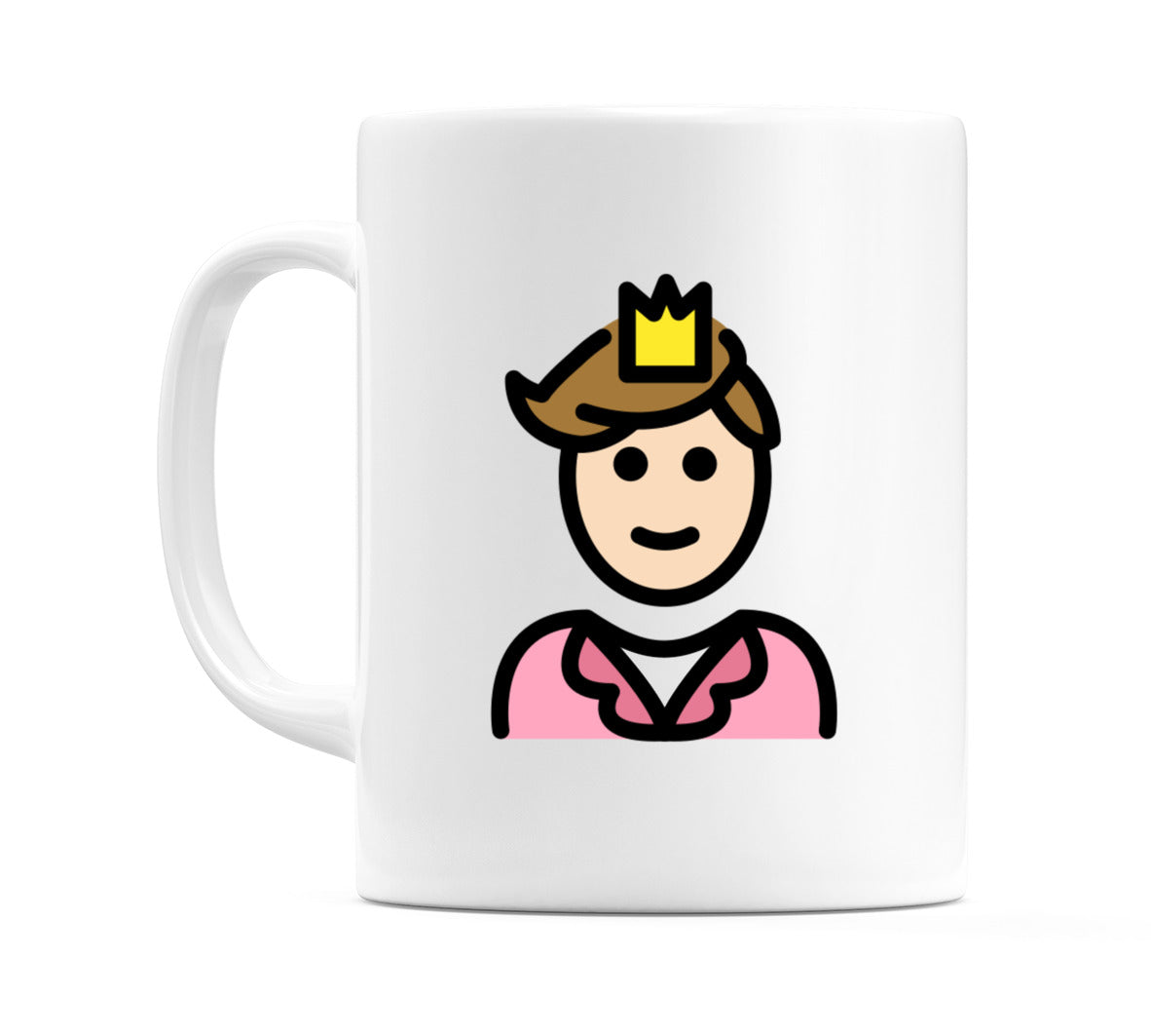 Prince: Light Skin Tone Emoji Mug