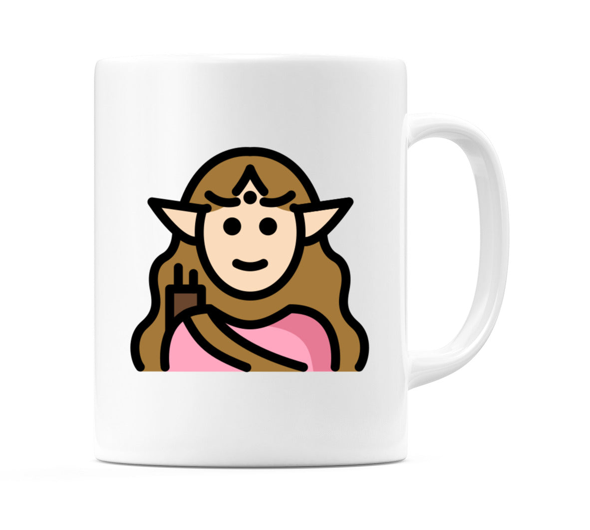 Female Elf: Light Skin Tone Emoji Mug