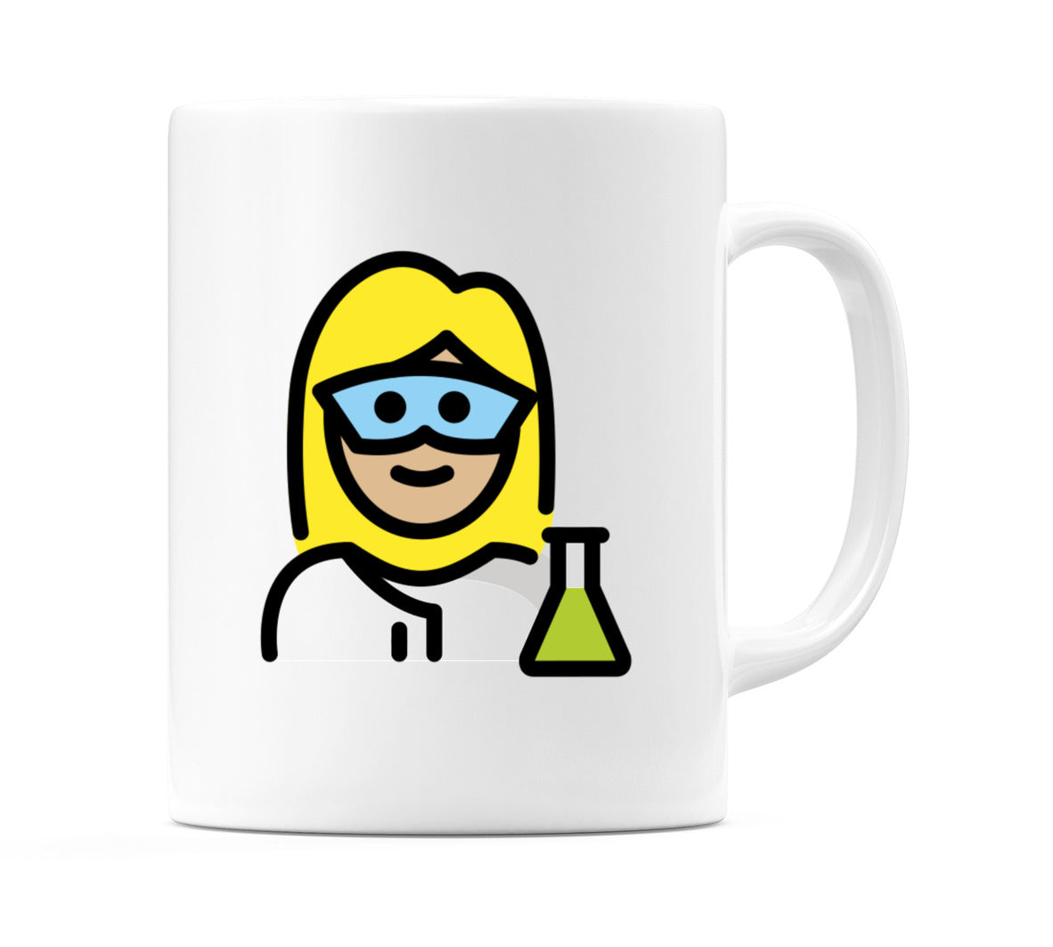 Female Scientist: Medium-Light Skin Tone Emoji Mug