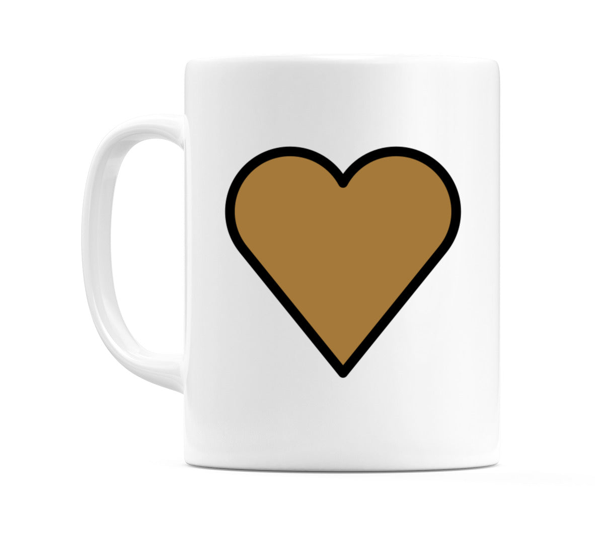 Brown Heart Emoji Mug