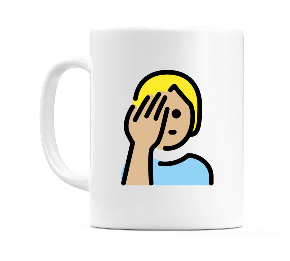 Person Facepalming: Medium-Light Skin Tone Emoji Mug