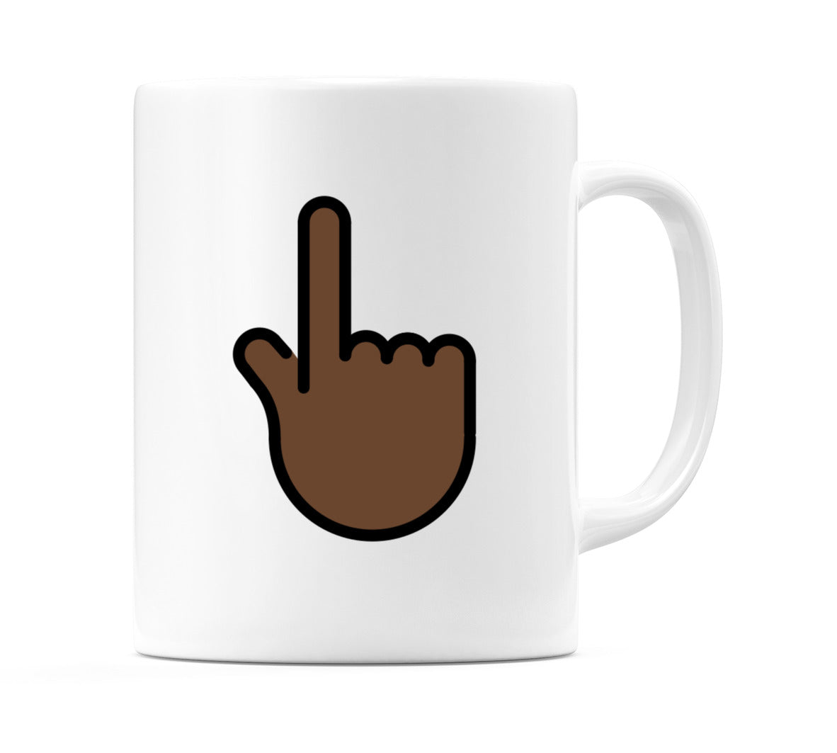 Backhand Index Pointing Up: Dark Skin Tone Emoji Mug