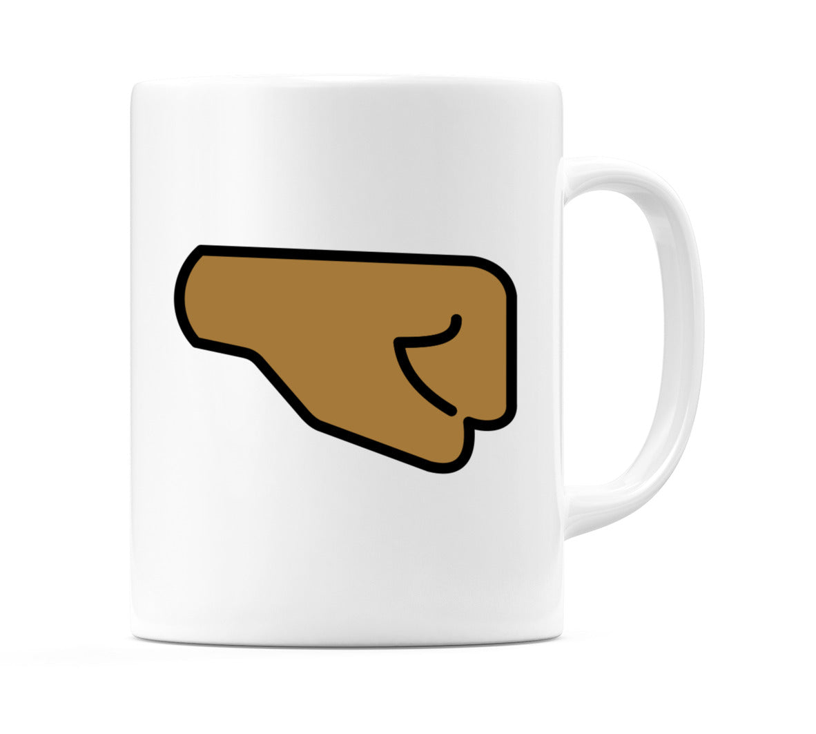 Right-Facing Fist: Medium-Dark Skin Tone Emoji Mug