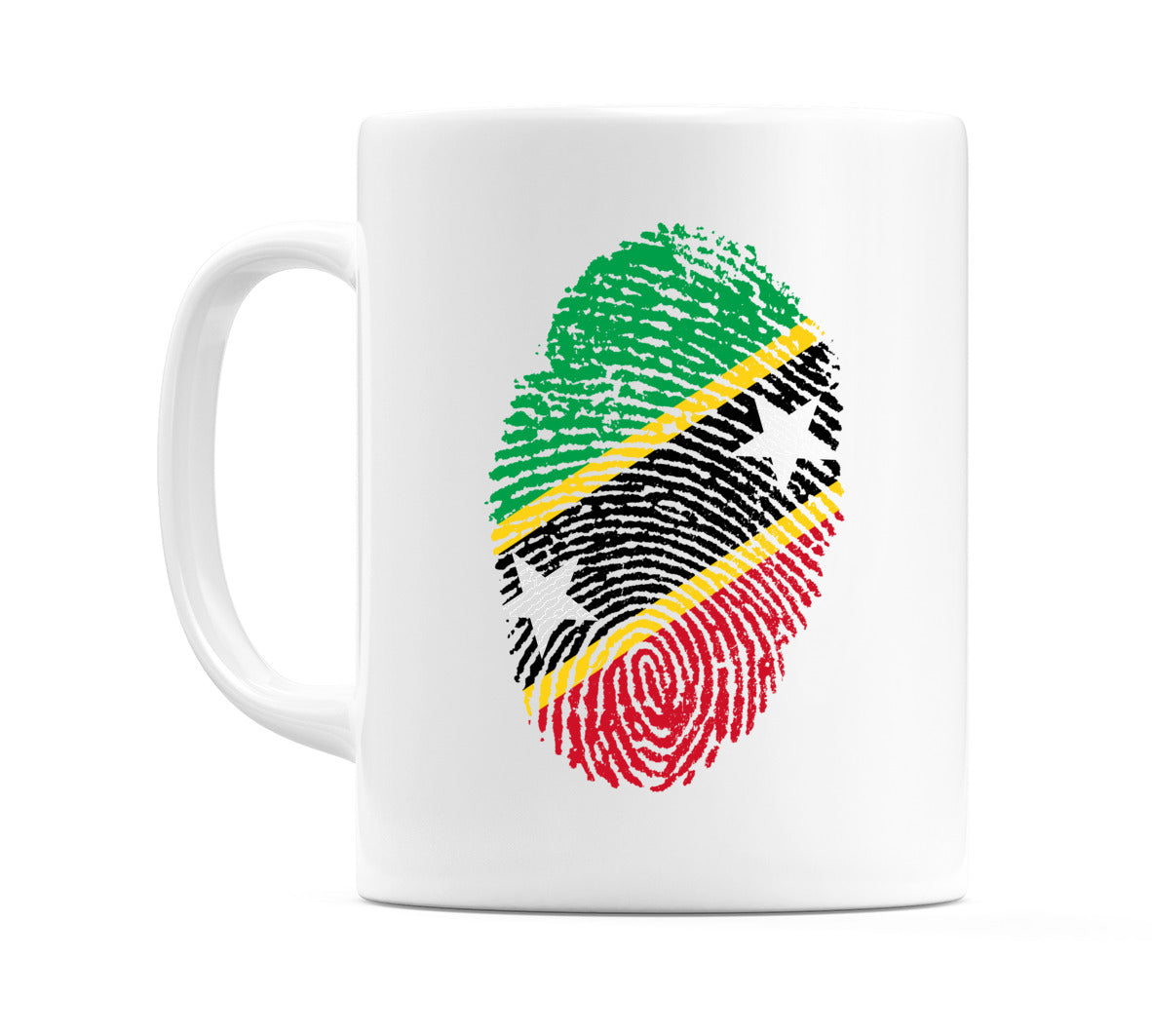 Saint Kitts and Nevis Finger Print Flag Mug
