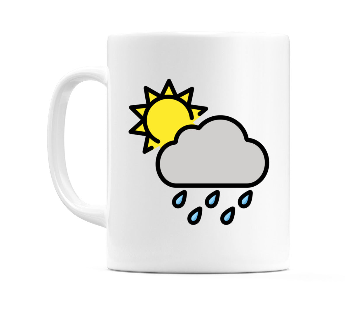 Sun Behind Rain Cloud Emoji Mug