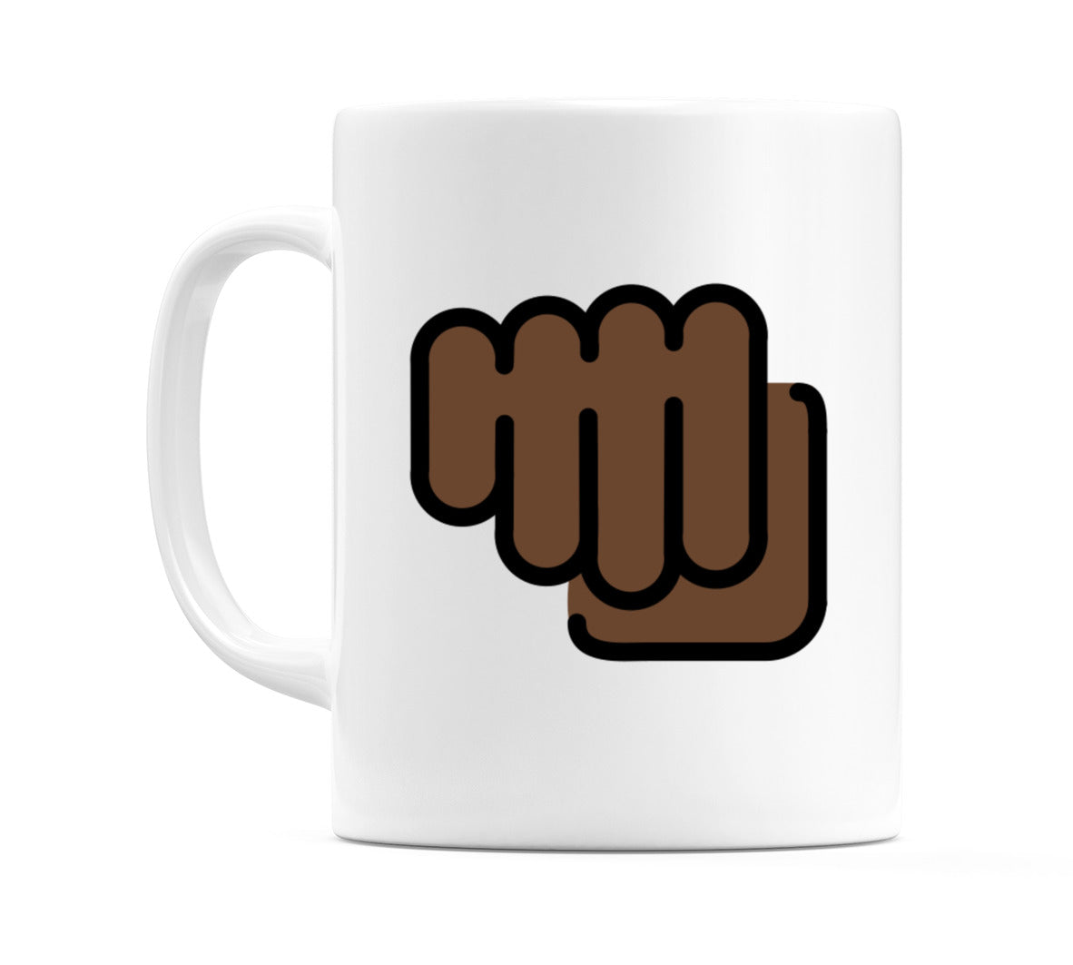 Oncoming Fist: Dark Skin Tone Emoji Mug