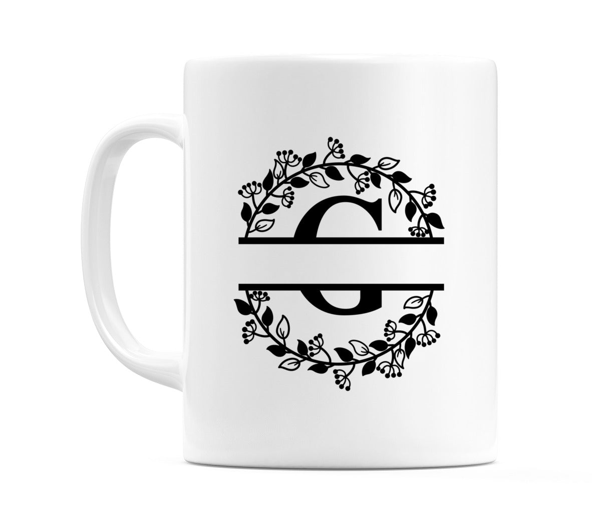 Letter G Split Monogram Mug