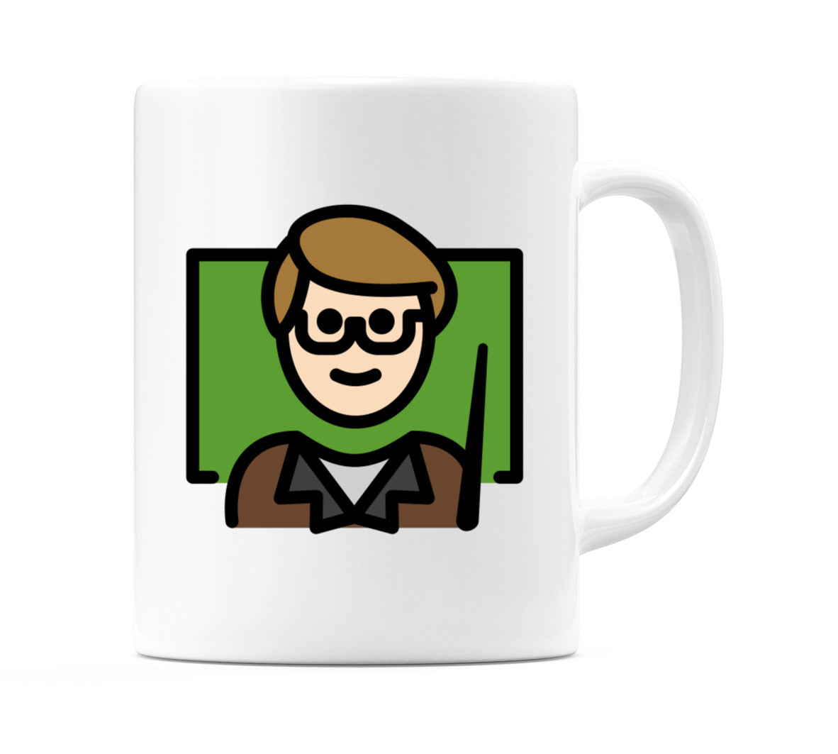 Male Teacher: Light Skin Tone Emoji Mug