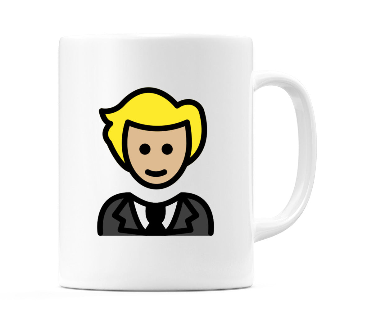 Male In Tuxedo: Medium-Light Skin Tone Emoji Mug