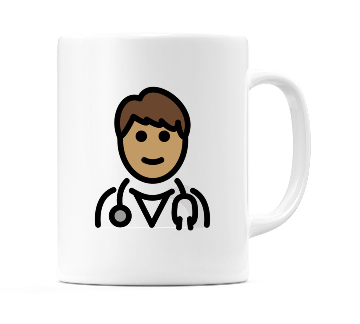 Male Health Worker: Medium Skin Tone Emoji Mug