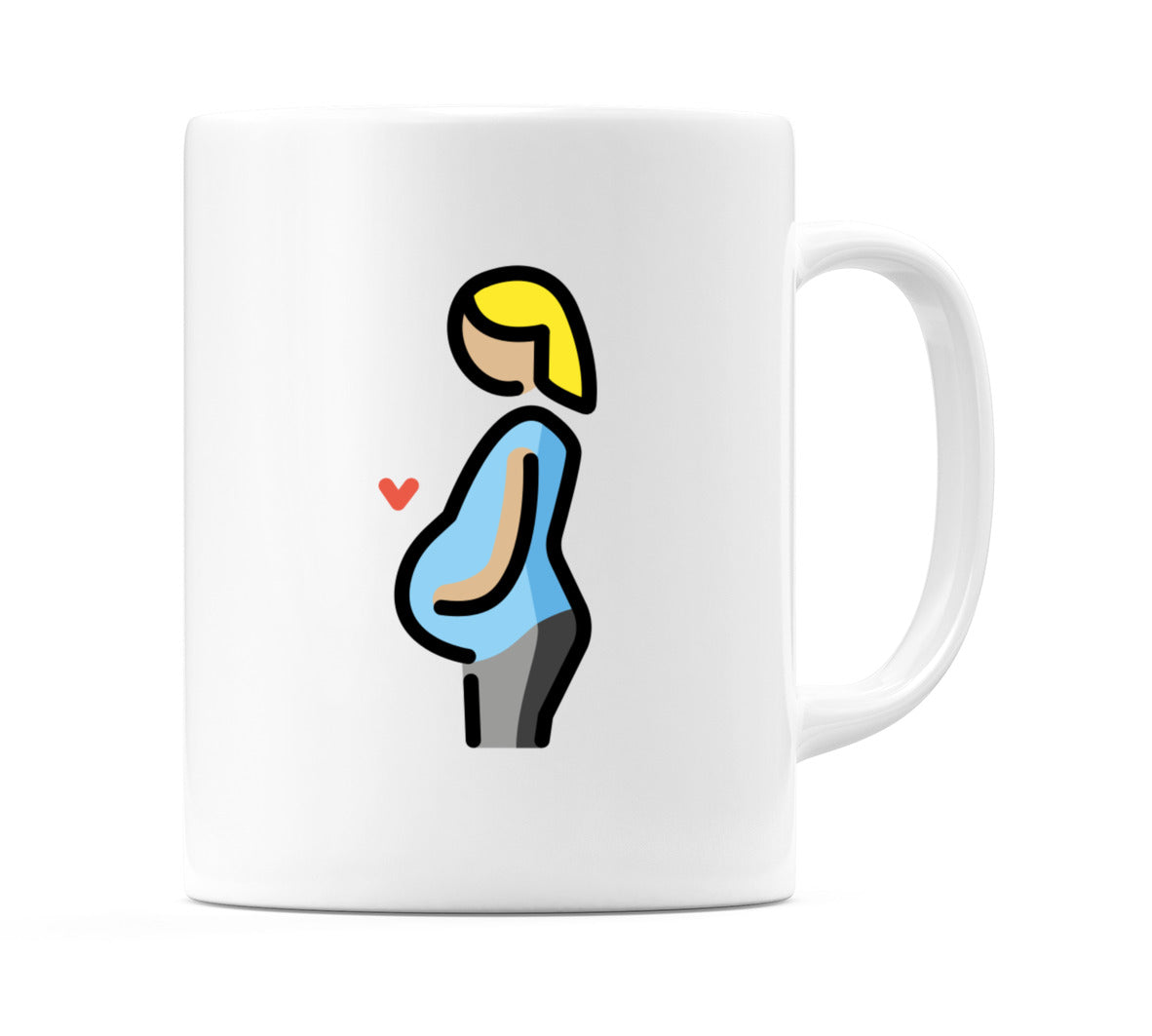 Pregnant Female: Medium-Light Skin Tone Emoji Mug