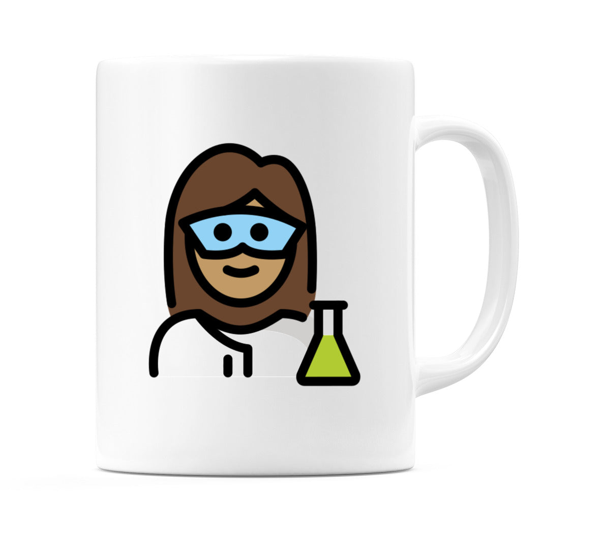 Female Scientist: Medium Skin Tone Emoji Mug