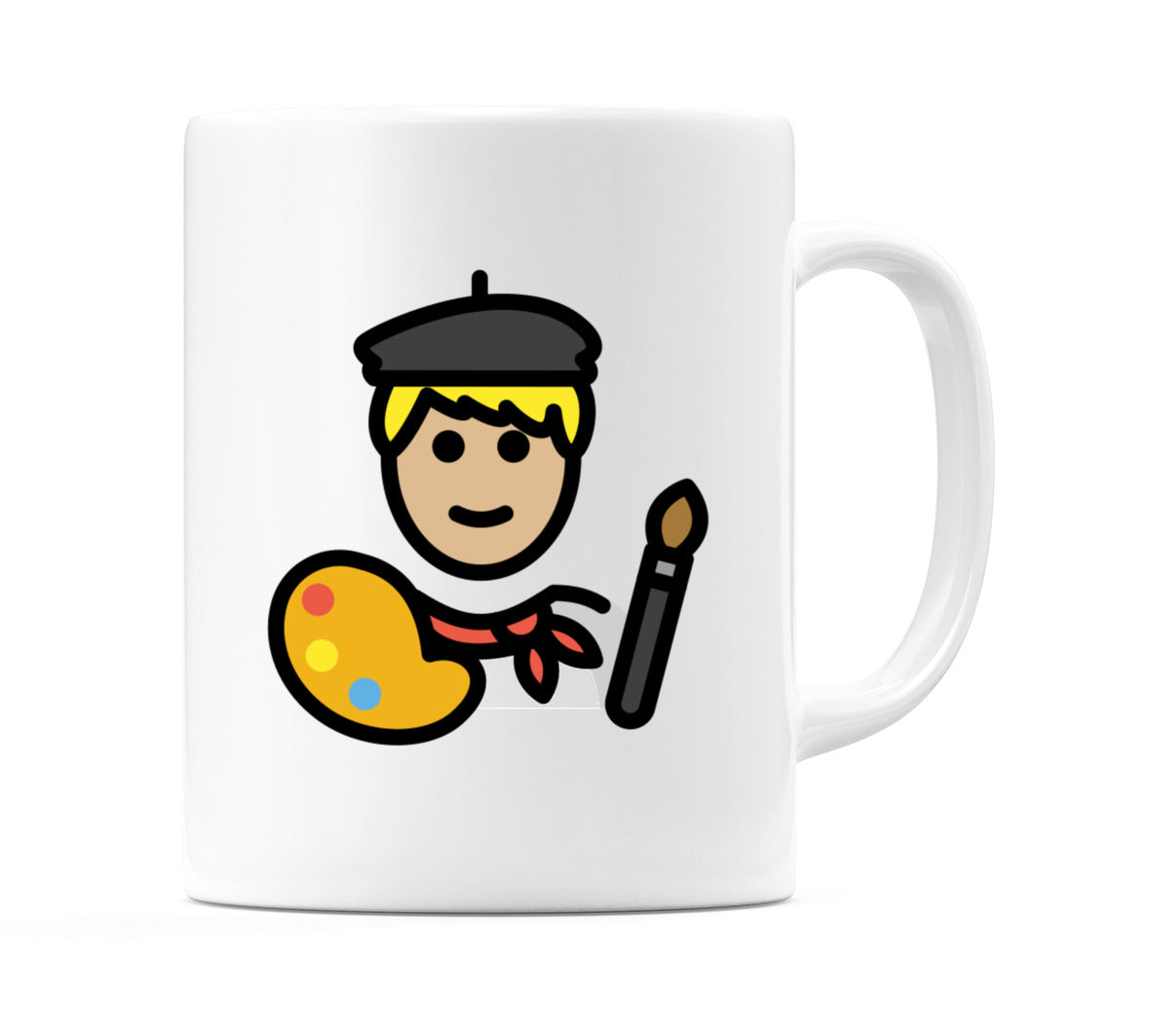 Male Artist: Medium-Light Skin Tone Emoji Mug