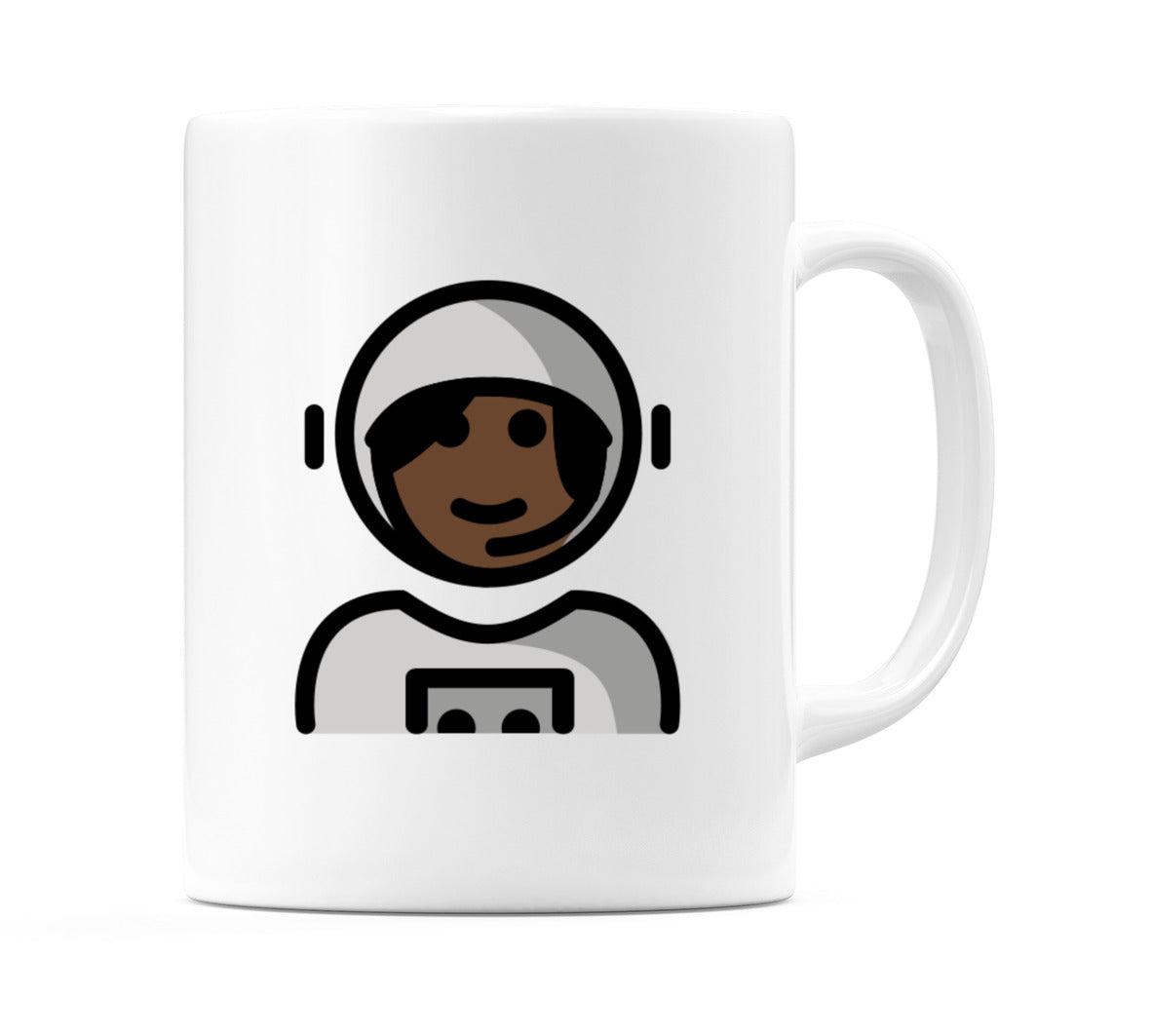Female Astronaut: Dark Skin Tone Emoji Mug