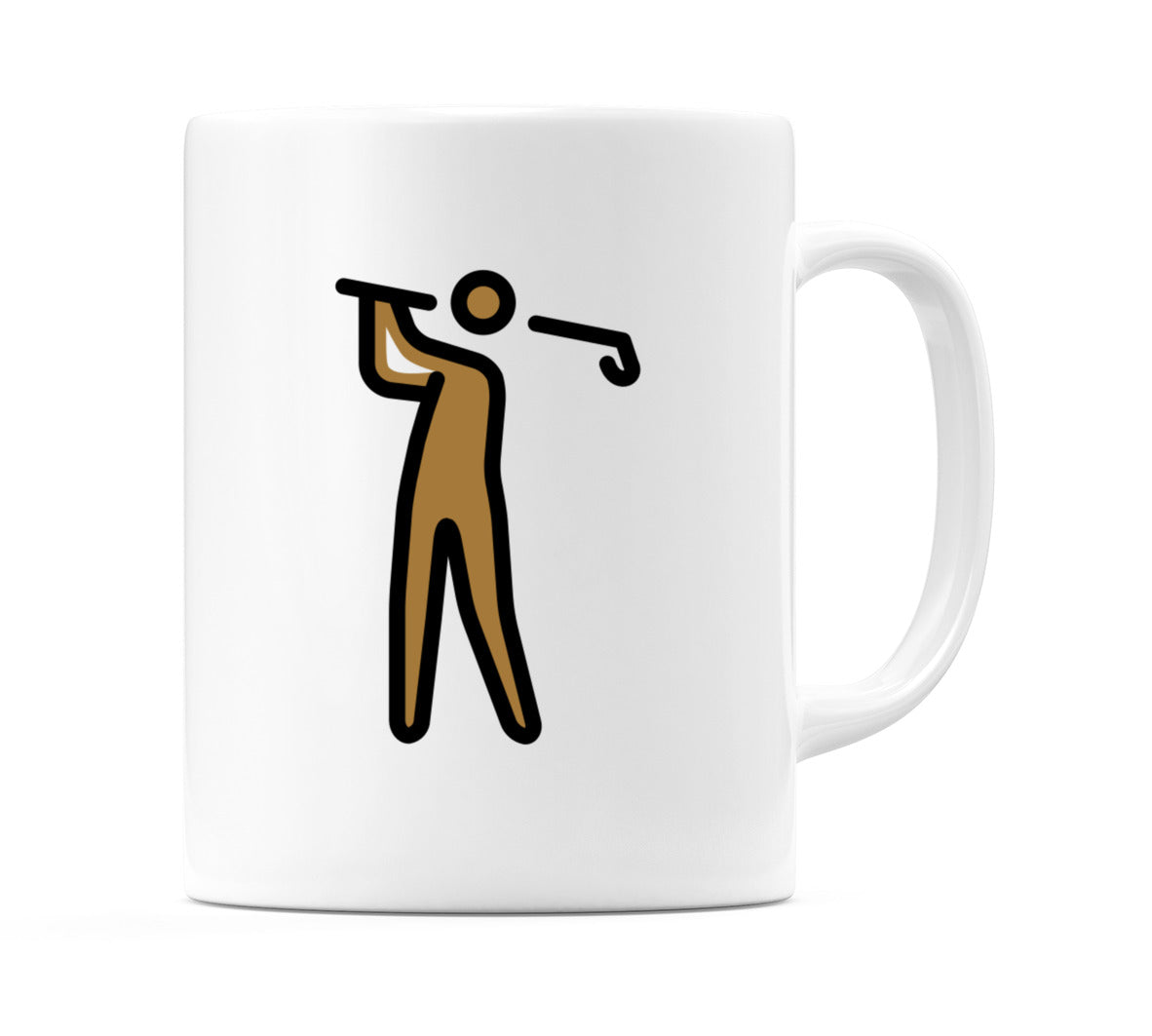 Male Golfing: Medium-Dark Skin Tone Emoji Mug