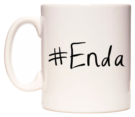 This mug features #Enda
