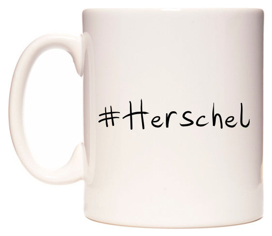 This mug features #Herschel