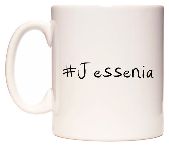This mug features #Jessenia