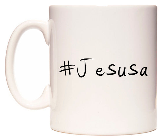 This mug features #Jesusa
