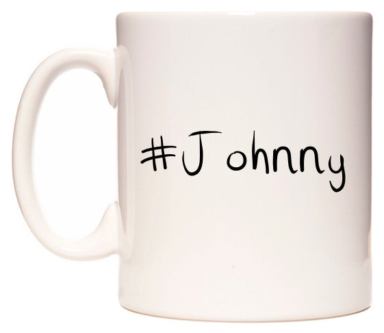 This mug features #Johnny